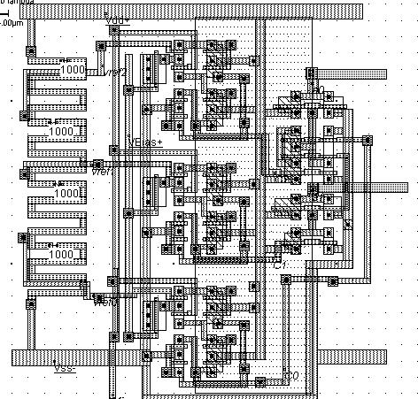 5V Vin Poly resistor 3.75V 2.5V 1.25V Amplifer used as comparator - C2 + - C1 + - C0 Coding Logic A1 A0 0V + Fig. 8-1.