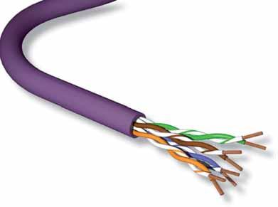 CATEGORY 5E SYSTEMS 5e 100MHz Sheath 24 AWG PACW Cable Standards The cable is compliant with: and ANSI/TIA/EIA 568C Polyolefin Insulation Independent 3rd Party Certification (3P) BrandRex Copper