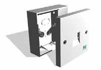 CATEGORY 3 SYSTEMS BrandRex VOICE includes a range of surface mounted telecom boxes for multipair cable termition, surface mounted outlets, 50 x 25 UK styled faceplate modules and line adaptor fly