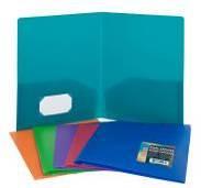 Blue, Red 10¾ x 2⅛ x 11⅞ 18/6 POLY FOLDERS Two Pocket Folder 2 POCKET PORTFOLIO - WITHOUT HOLES -.