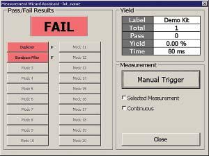measurements with Measurement Wizard Assistant software.