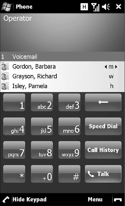 Anexa 2 - Navigarea prin telefonul Toshiba Ecranul telefonului Puteţi accesa ecranul telefonului în următoarele moduri: Din ecranul principal Toshiba, selectaţi partea de sus a meniului telefonului.