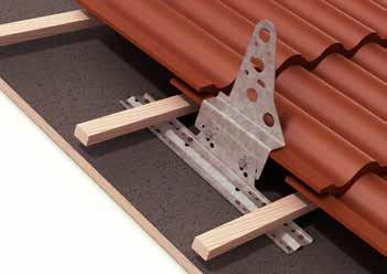 Batten Counter batten Roof underlay Tongued and grooved board or Plywood FIXING WITH FOOTPLATE Fast, simple fixing of