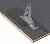 locations where it is difficult to install backing plates. Approved for all types of fixings in 22 mm tongued and grooved board.