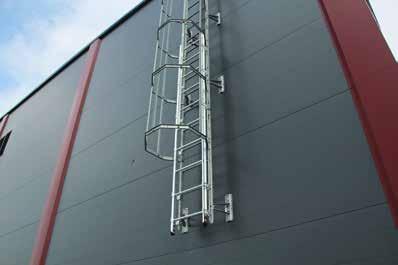 In the case of tall ladders, there should be a rest