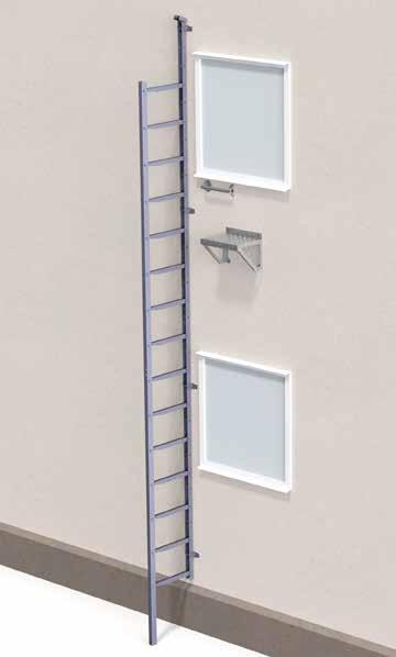 If required, the cable can be extended down to the bottom of the ladder, and then it can also be used for climbing up.
