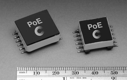 Power Over Ethernet (PoE)/PD Configurable Transformer Description Versatile design allows multiple output variations Flyback topology, 5Khz switching frequency Input range from 9.