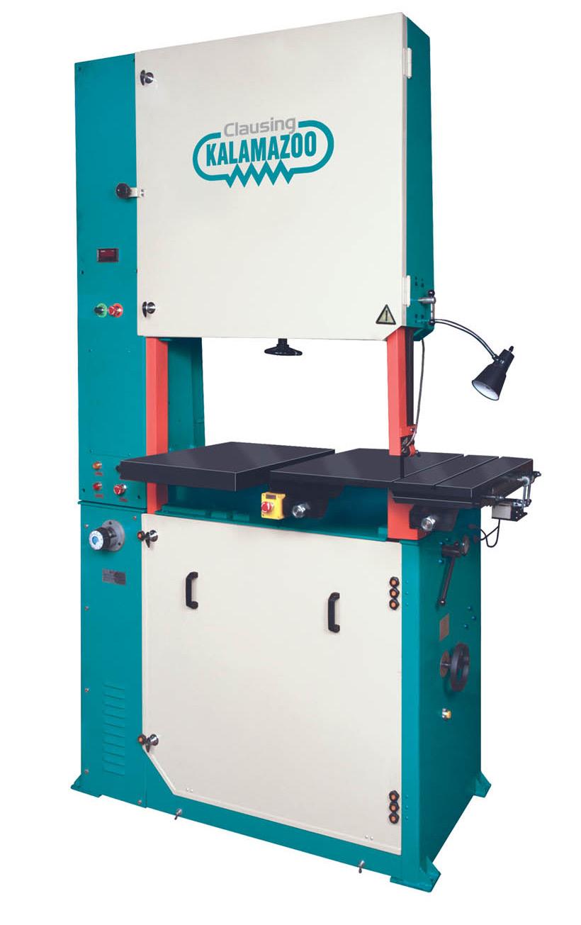 VERTICAL BANDSAW CLAUSING KALAMAZOO LARGE CAPACITY 14 X 40 VERTICAL BANDSAWS Specifications Model V4014F V4014H Throat 40" (1016 mm) 40 (1016 mm) Work Height 14 (356 mm) 14 (356 mm) Table Height 54