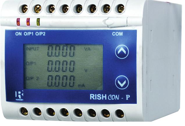 RISH CO - P POWER / PHSE GE / POWER FCTOR TRSDUCER pplication : The RISH CO - P transducer is used to measure and convert active, reactive, apparent power, Phase angle & Power Factor of a