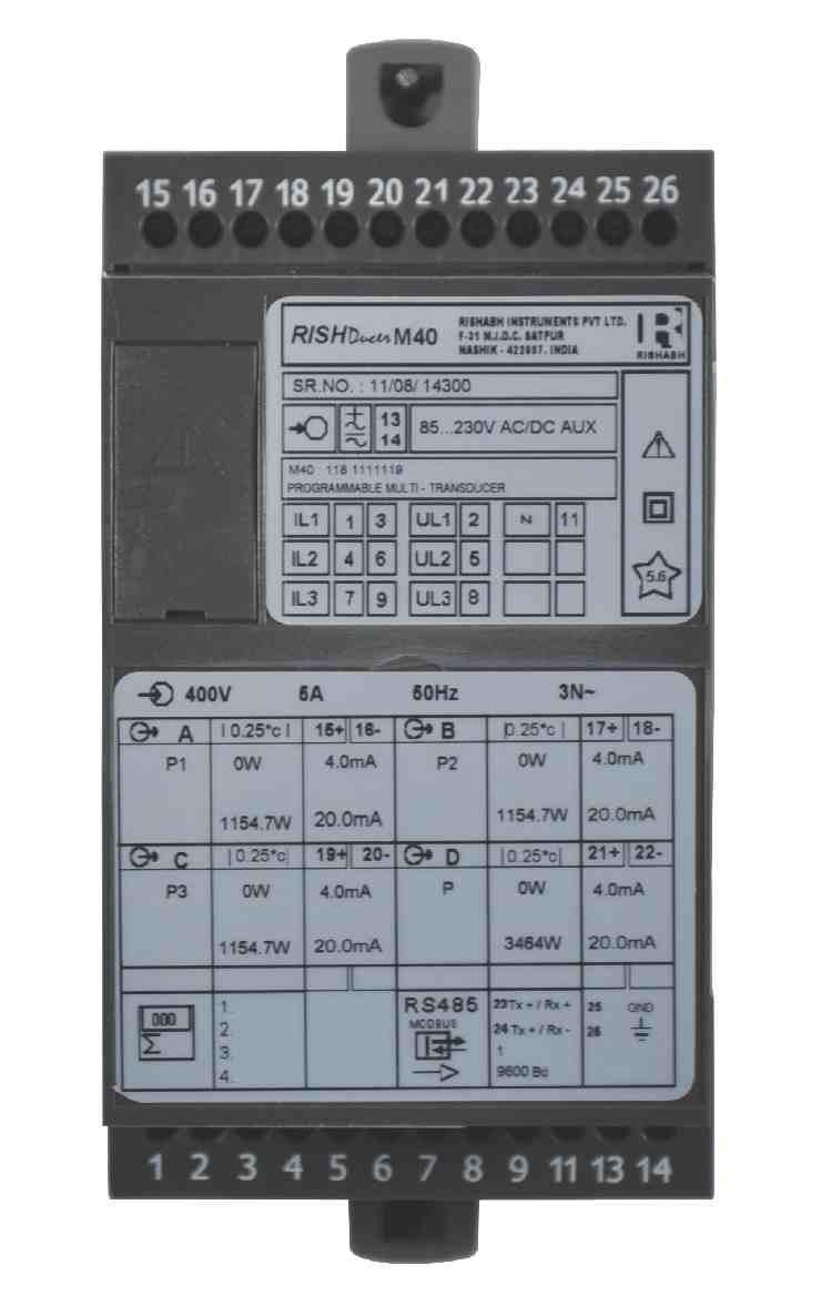 RISH Ducer M40 / M30 ( RS 485 interface ) Programmable Multi-transducer Data Sheet