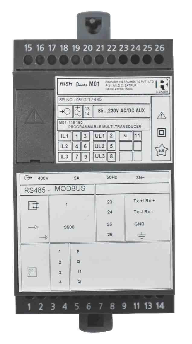 RISH Ducer M01 ( RS 485 interface ) Programmable multi-transducer Data Sheet Programmable