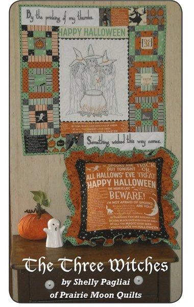 Hi, it's me -- Shelly Pagliai (Polly-Eye), from Prairie Moon Quilts, here to present another tutorial using Riley Blake's new Halloween-themed fabric line. It is the cutest Halloween line ever!