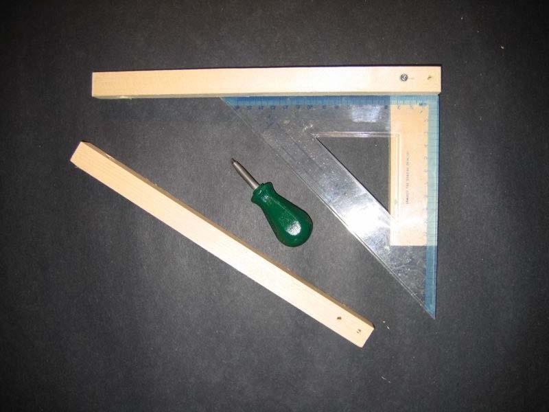 1 Assemble Trebuchet Base 1 - Use white glue and screws to attach main uprights to one of