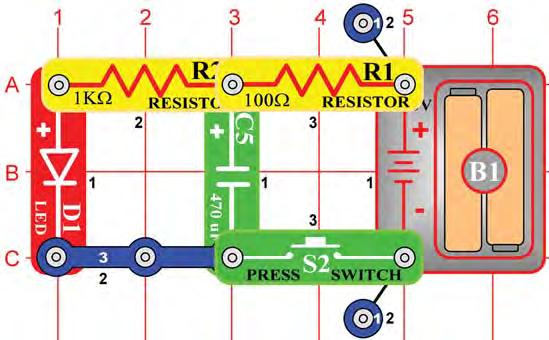 Project #46 Slow Off Switch OBJECTIVE: To learn about a device that is used to delay actions in electronics. Build the circuit and press the press switch (S2).