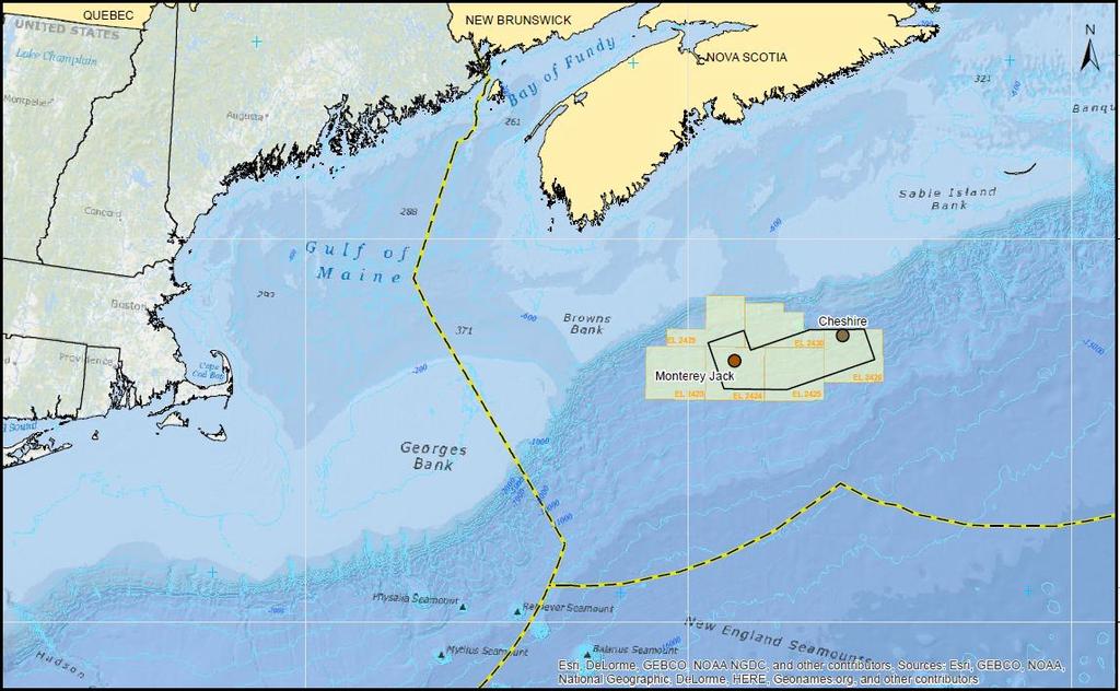 retrieved all acoustic equipment from the Project standby vessel, the Scotian Sea (Figure 3) during the SSC. The measurements were performed from 31 Oct to 2 Nov, 2016. Figure 1.