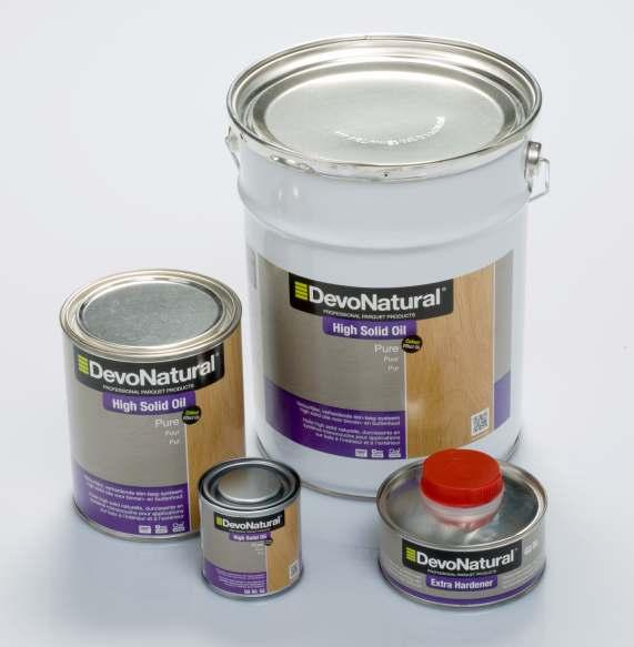Prepolymer component for making DevoNatural High Solid Oil harden faster and more stain resistant Extra Hardener When added to DevoNatural High Solid Oil, DevoNatural Extra Hardener triggers the