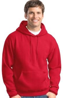 SCREEN PRINTED HANES P170 PULLOER HOOD P170 HANES ADULTCOMFORTBLEND ECOSMART PULLOER HOOD 7.8 oz. 50% cotton/50% polyester low pill fleece. Made with up to 5% recycled polyester from plastic bottles.