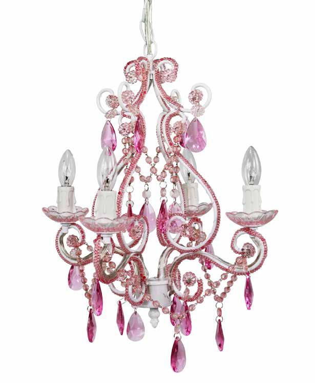 mini chandelier 4 Bulb Mini Chandelier Pink Sapphire