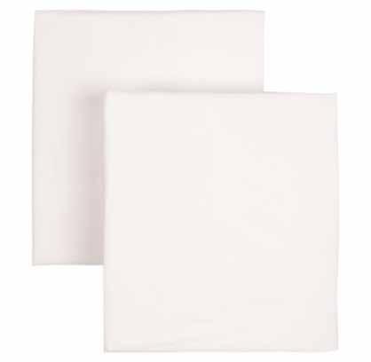Receiving Blankets - White BRBBOC009 Set of 2 Organic Flannel Crib