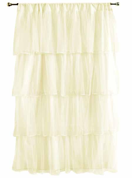 Tulle Triple Later Curtain Panel -