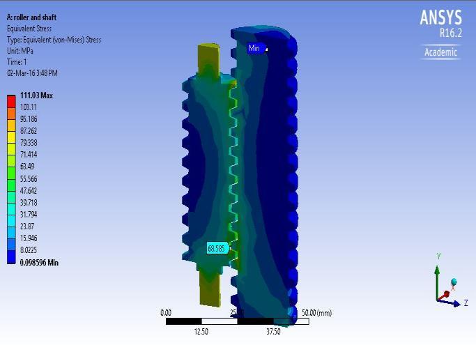 design is safe.from the literature review, we get that roller screw is the critical part. By doing analysis we proved that our design is safe for the developed load on the threaded rollers and shaft.