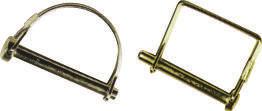 & 2 2-1/8 Wirelock Pins Yellow zinc-plated with flag. 2" shank length. Shaft Dim. Dia.