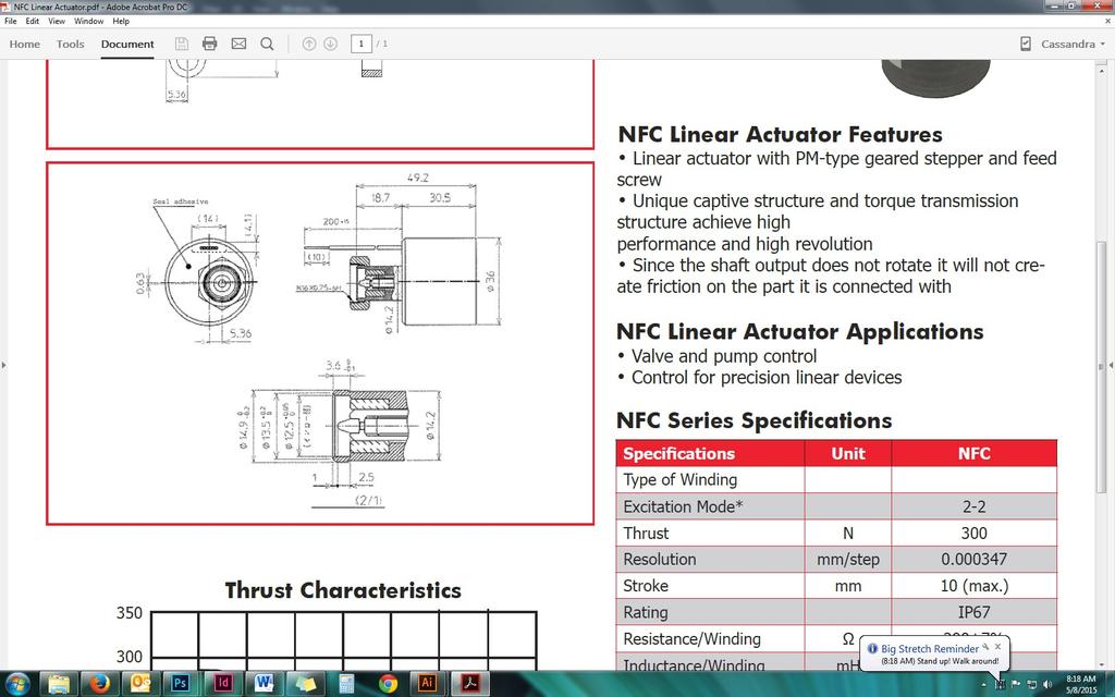 not create friction on the part it is connected with NFC Linear