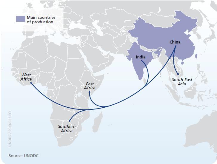 Route Source Vector Destination China & India Sea & Air
