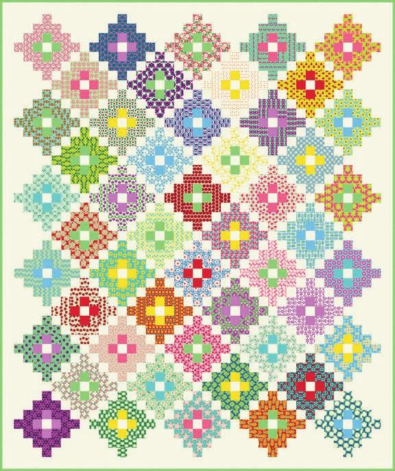 5 You will find all 50 United State Flowers in this 6 Month Block project,