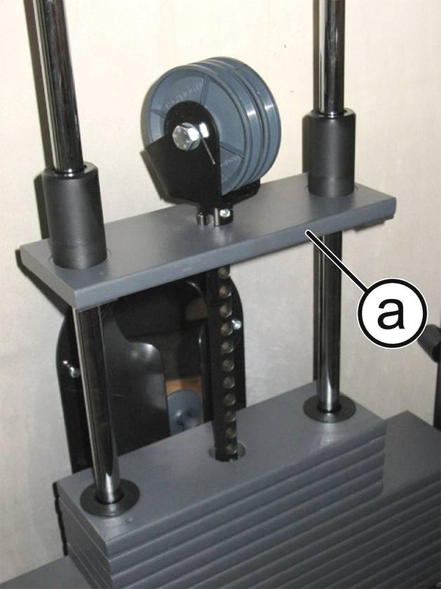 1. Lift up the first plate (a) of weight stack and secure with the selection pin on the front, as shown in figure. Figure 6.4-4 2.