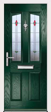 Colour: Sage Glazing: Glass Bevels Colour: White Glazing: Lead & Film Colour: Green Glazing: Resin Bevels Colour: