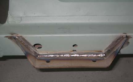 The sway bar bracket is mounted 12 inch s from the front edge of the cross member to the center of