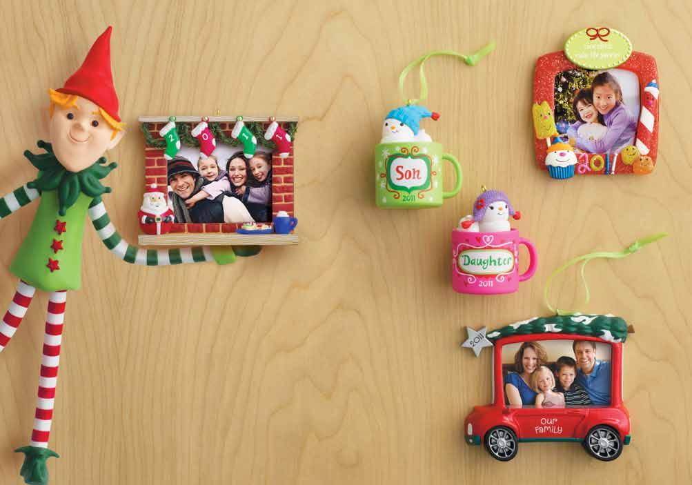 record your voice, too! Son 2½" h. $9.95 Grandkids Make Life Sweeter Photo holder. 4¼" h. $12.95 Daughter 2½" h. $9.95 A Year to Remember Create your own special Christmas memory by adding a photo and recording a personal message.