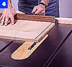 Use a table saw with a dado blade installed to make the tenon cuts on the ends of the case bottom and top.