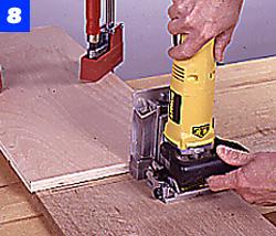 Sand the top and bottom assemblies and the partition with 120- and 220-grit paper, then dust them off thoroughly.