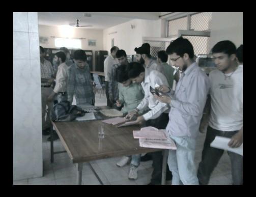 CAMPUS PLACEMENT PROCEDURE Trainess filling campus placement application forms during Trainees