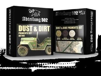 ABT402 DUST & DIRT With this set, the modeller gets the four pigment tones that allow to create a variety of dust and dirt effects.