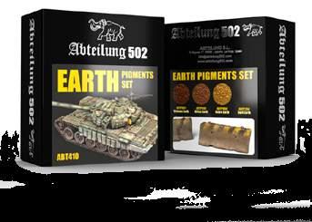 ABT410 EARTH This set contains four earthy pigment tones which are extremely useful for al- most all modelling genres.