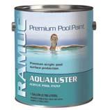 Paint N 479 Aqualuster Acrylic Water Based Pool Paint Damp Surface Application. V.O.C. Compliant. Topcoats Chlorinated/Synthetic Rubbers and Acrylics. Coverage up to 450 sq. ft. per gallon (recoat).