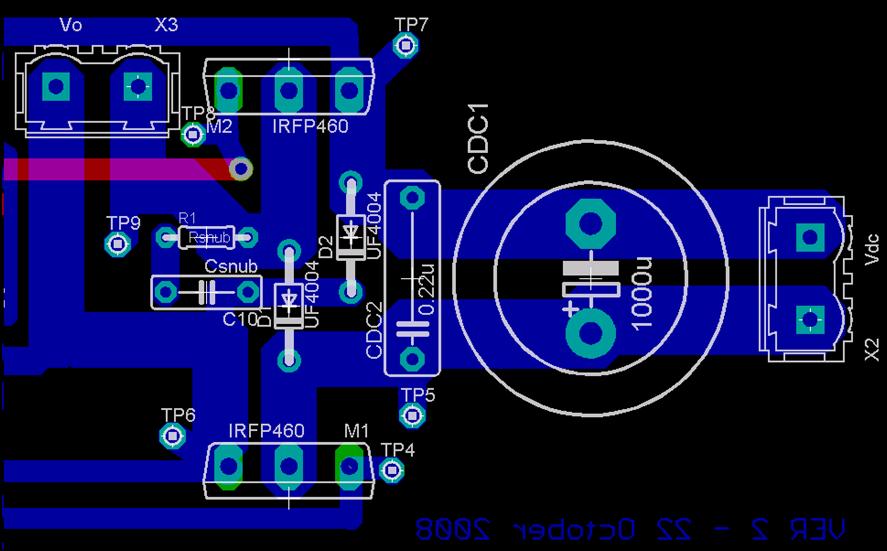 counterproductive to design the circuit with best electrical layout in mind if this meant that measurements were difficult to take. A single sided board is preferable to a multi-layer board.