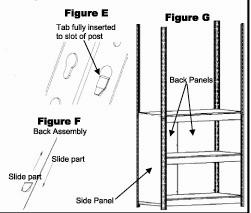 Figure A Figure B STEP 2 Start by adding a laminate shelf to the level previously built, then continue working by adding the second level using two (2) beams and two (2) braces in the post slots of