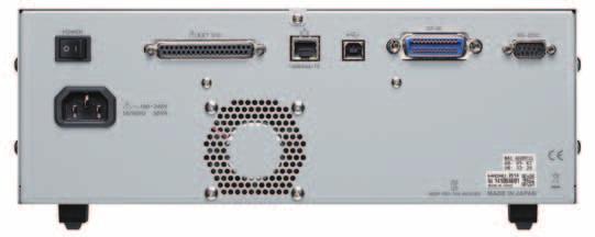 10 EXT. I/O, BCD LAN USB GP-IB RS-232C Access an extensive range of interfaces in all model variants EXT. I/O EXT.