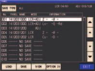 Display saved panels as a list and load them quickly 7 Panel save and load functions Ensure reliable application of settings during setup changes Target A: