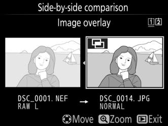 4 Compare the copy with the original. The source image is displayed on the left, the retouched copy on the right, with the options used to create the copy listed at the top of the display.