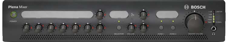 PUBLIC ADDRESS GUIDE PLENA SOLUTIONS MIXER PLE-10M2-US 6 Channel Mixer Combined with the PLE-1P120-US or PLE-1P240-US amplifiers, you can build an easy-to-operate yet powerful and flexible public