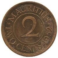 50-80 3741 Crown Colony, George VI, Bronze 2-Cents (6),