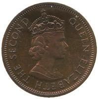 3745 Crown Colony, Elizabeth II, Bronze Proof 2-Cents, 1956 (KM