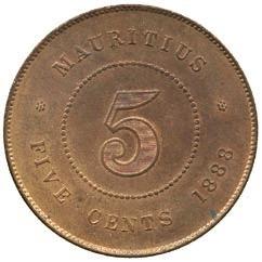5-Cents, 1884, die axis  Choice