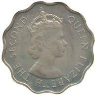 563. 3779 Crown Colony, Elizabeth II, Cupro-nickel Proof 10-Cents, 1954,