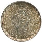 3793 3794 3793 Crown Colony, George V, Silver ¼-Rupee, 1938 (KM 18).